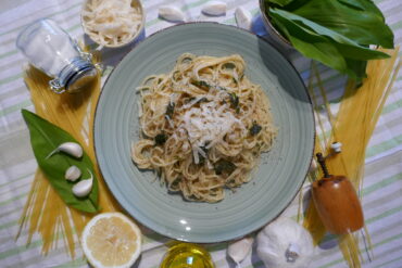 Spaghetti mit Bärlauch