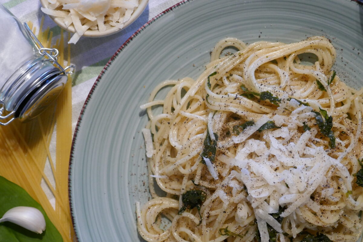 Spaghetti mit Bärlauch