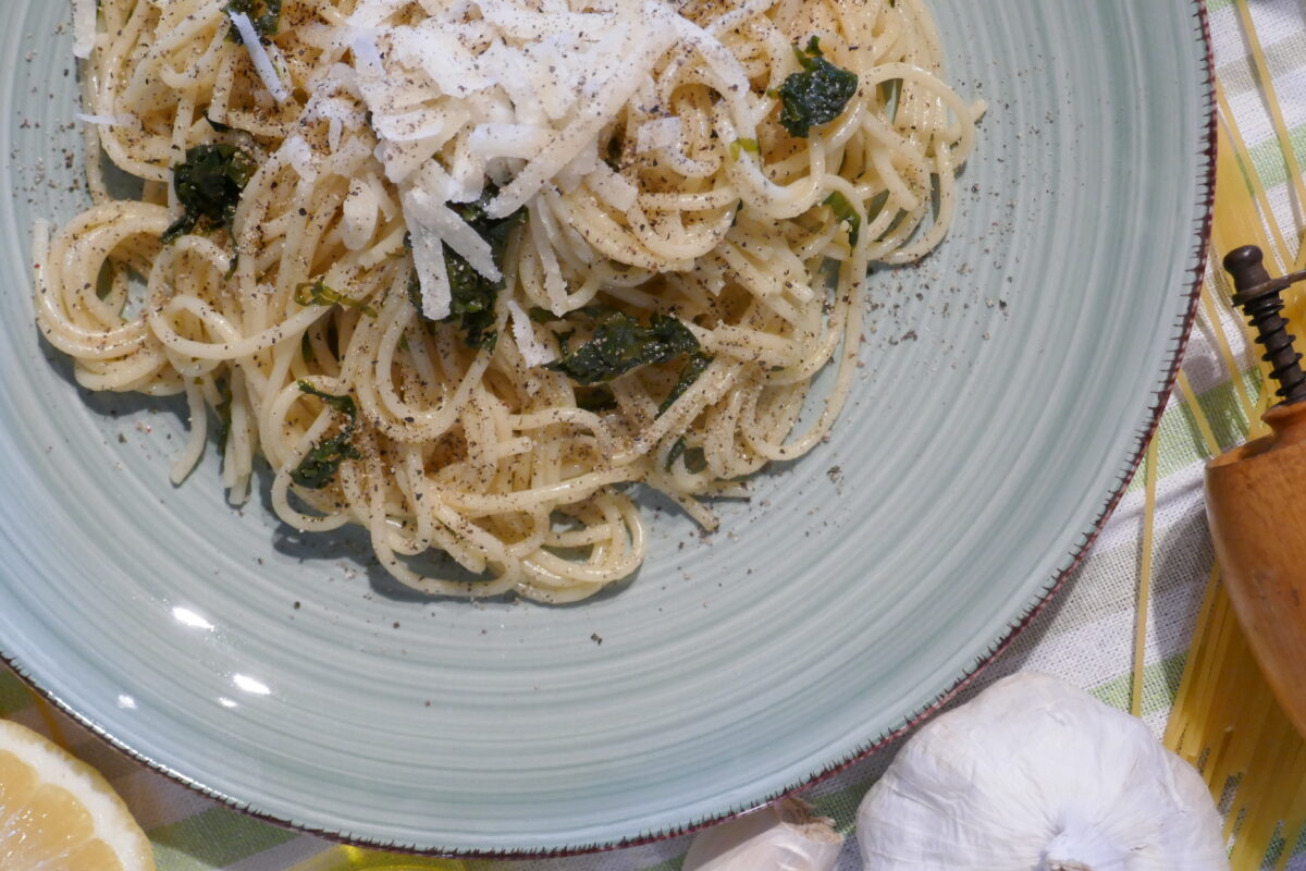 Spaghetti mit Bärlauch