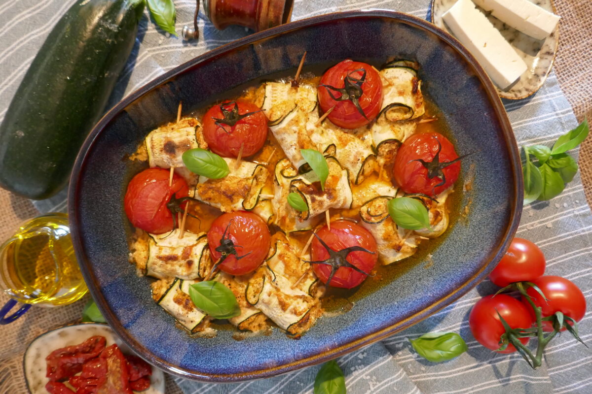 Zucchini-Feta-Röllchen