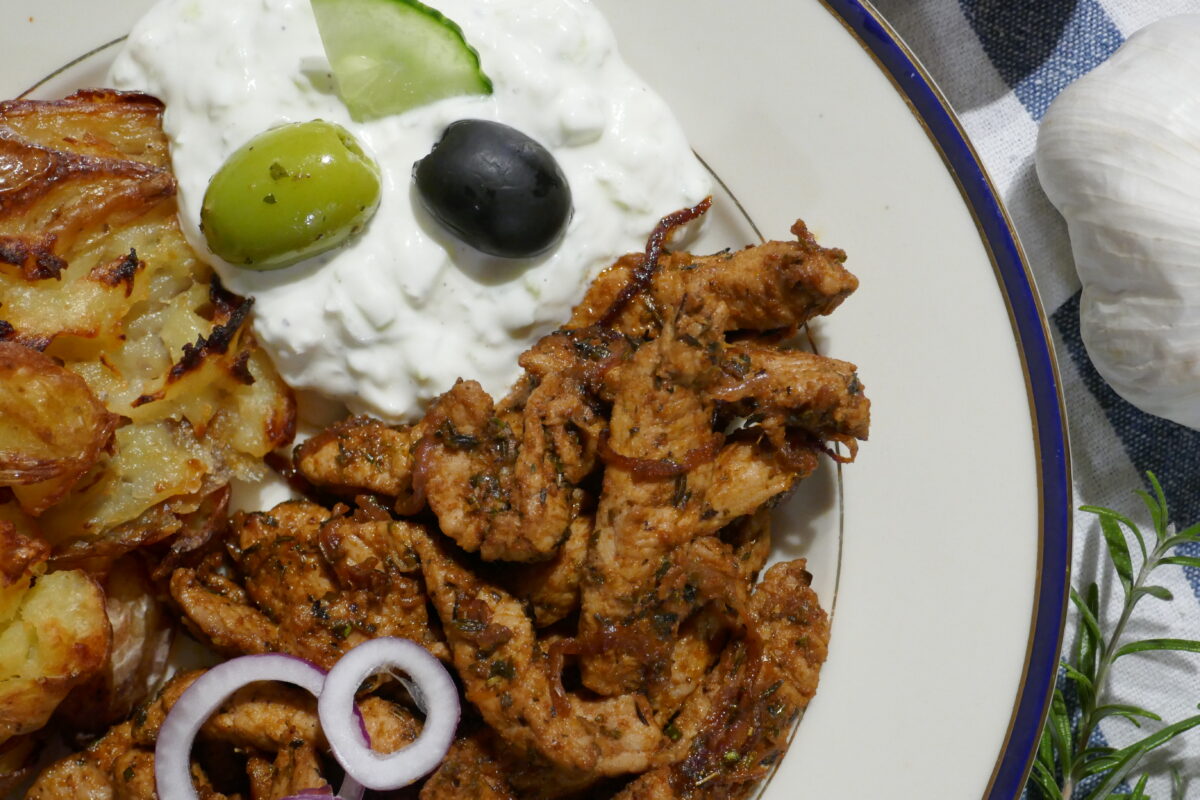 Geschnetzeltes nach Gyros-Art
