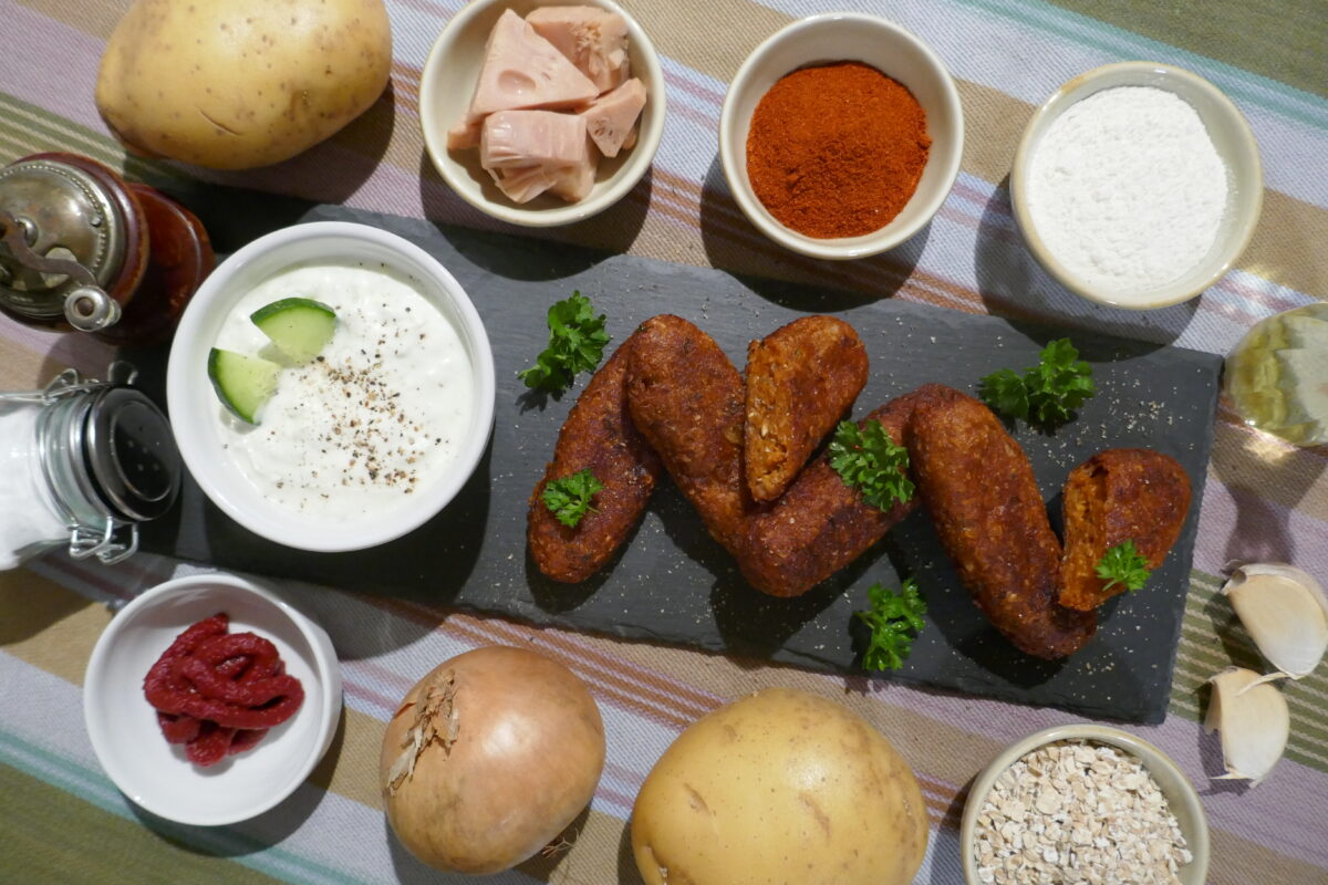 Würzige Jackfrucht-Sticks