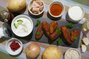Würzige Jackfrucht-Sticks
