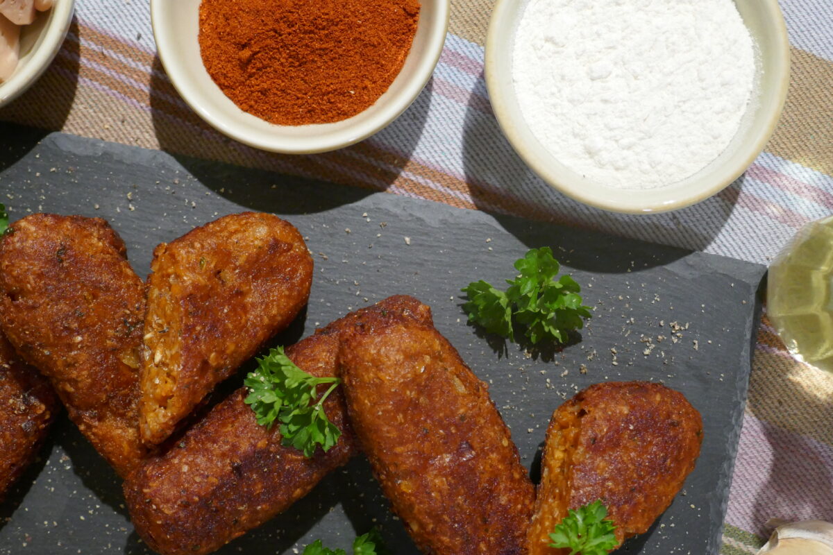 Würzige Jackfrucht-Sticks