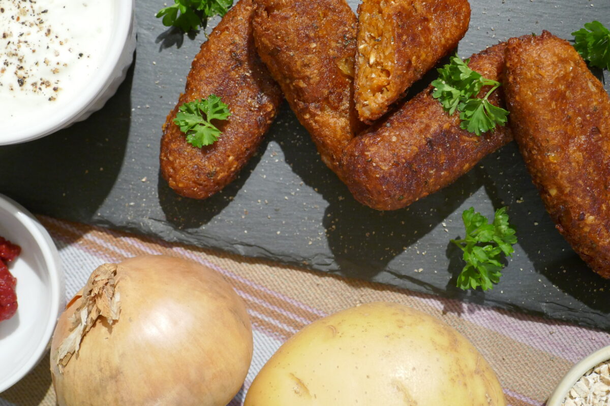 Würzige Jackfrucht-Sticks