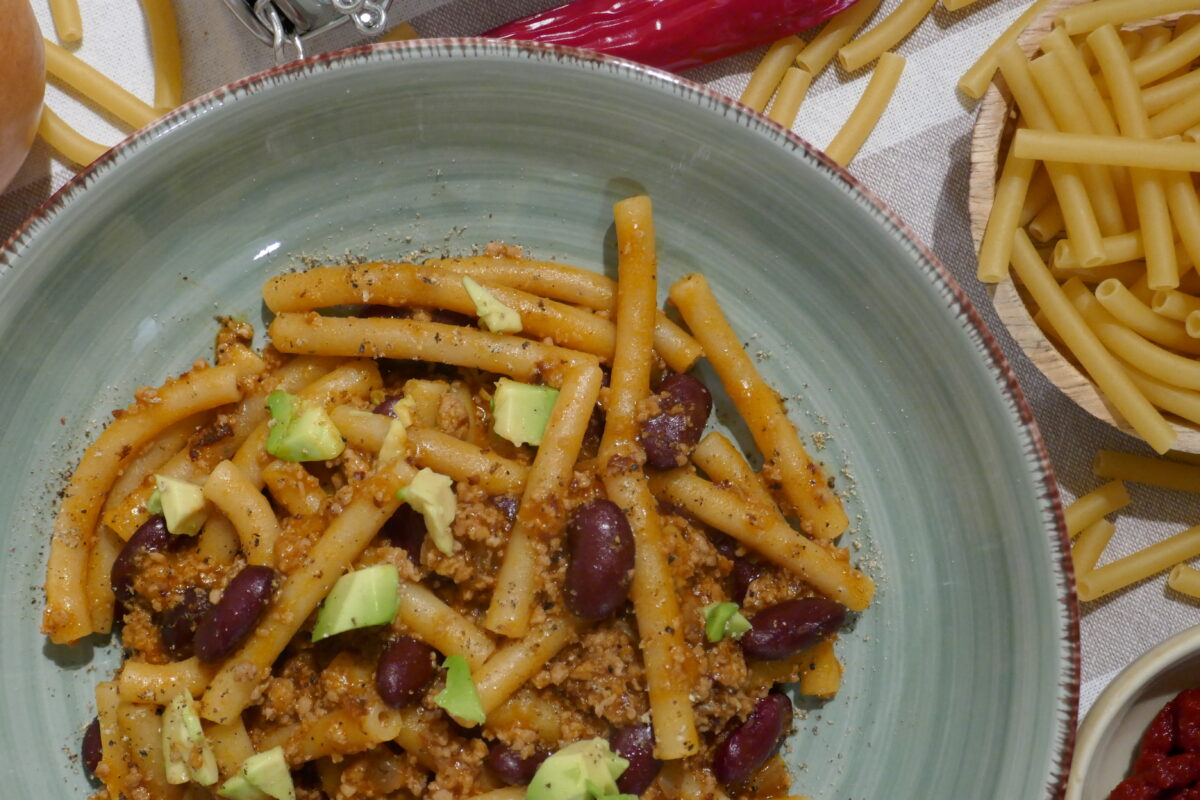 One-Pot Makkaroni-Rindfleisch-Chili