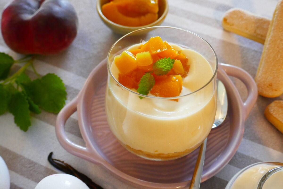 Pfirsich-Vanilledessert