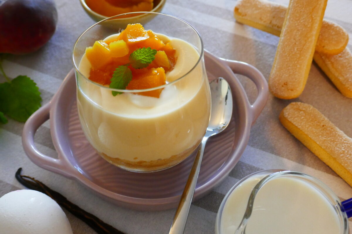 Pfirsich-Vanilledessert
