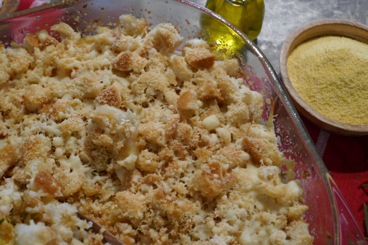 Überbackene Polenta
