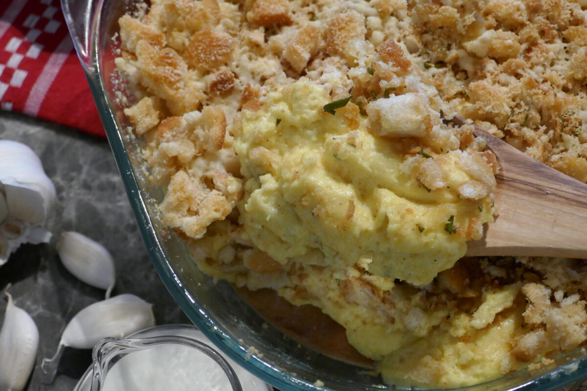 Überbackene Polenta