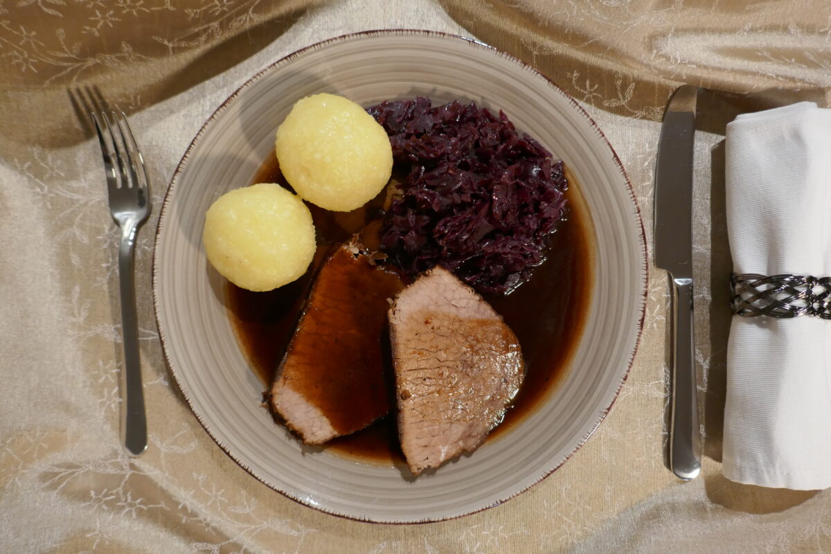 Rinderschmorbraten in Schwarzbiersoße