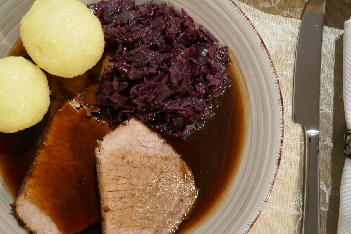 Rinderschmorbraten in Schwarzbiersoße