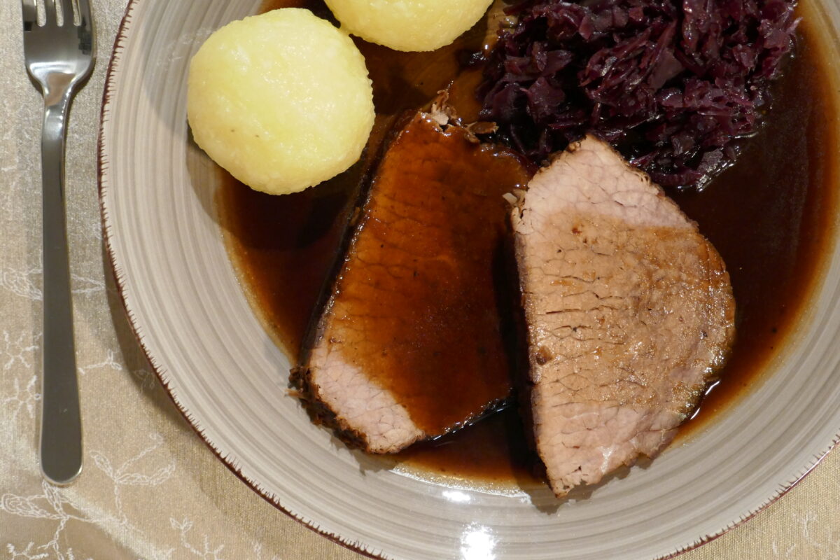 Rinderschmorbraten in Schwarzbiersoße