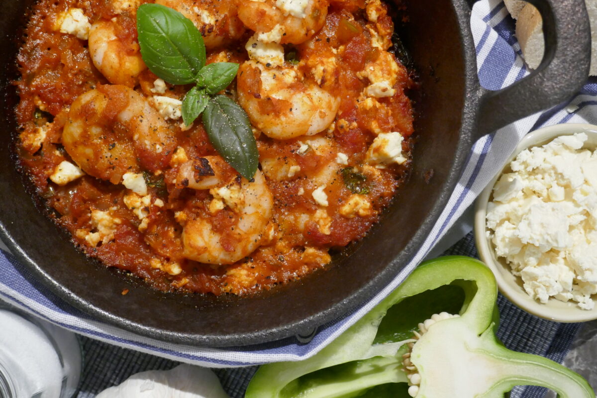 Griechisches Garnelen-Saganaki
