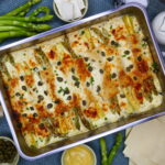 Spargel-Cannelloni in Ziegenkäsesoße