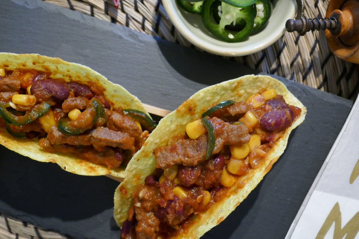 Mexikanische Tacos mit Rindfleisch