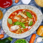 Minestrone mit Reis und buntem Gemüse