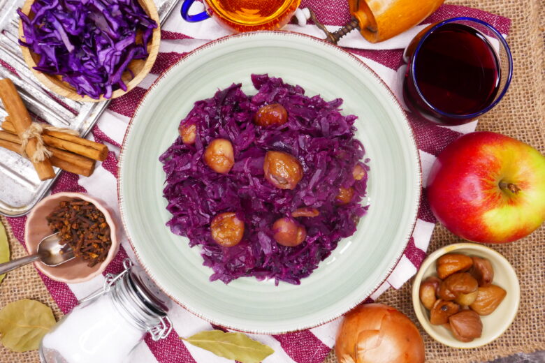 Maronen-Rotkraut mit Apfel und Zimt