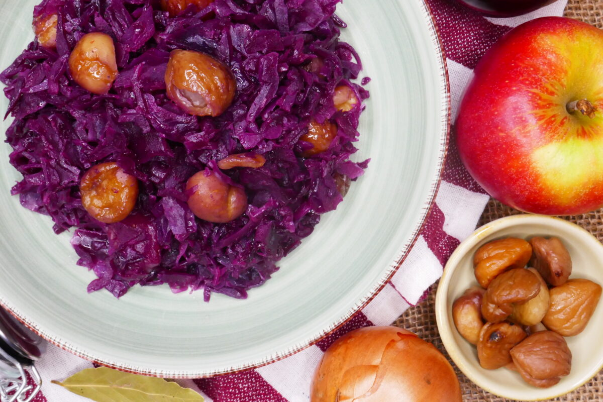 Maronen-Rotkraut mit Apfel und Zimt